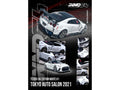Nissan GT-R R35 Top Secret 1/64 Diecast Model Car White Black-0