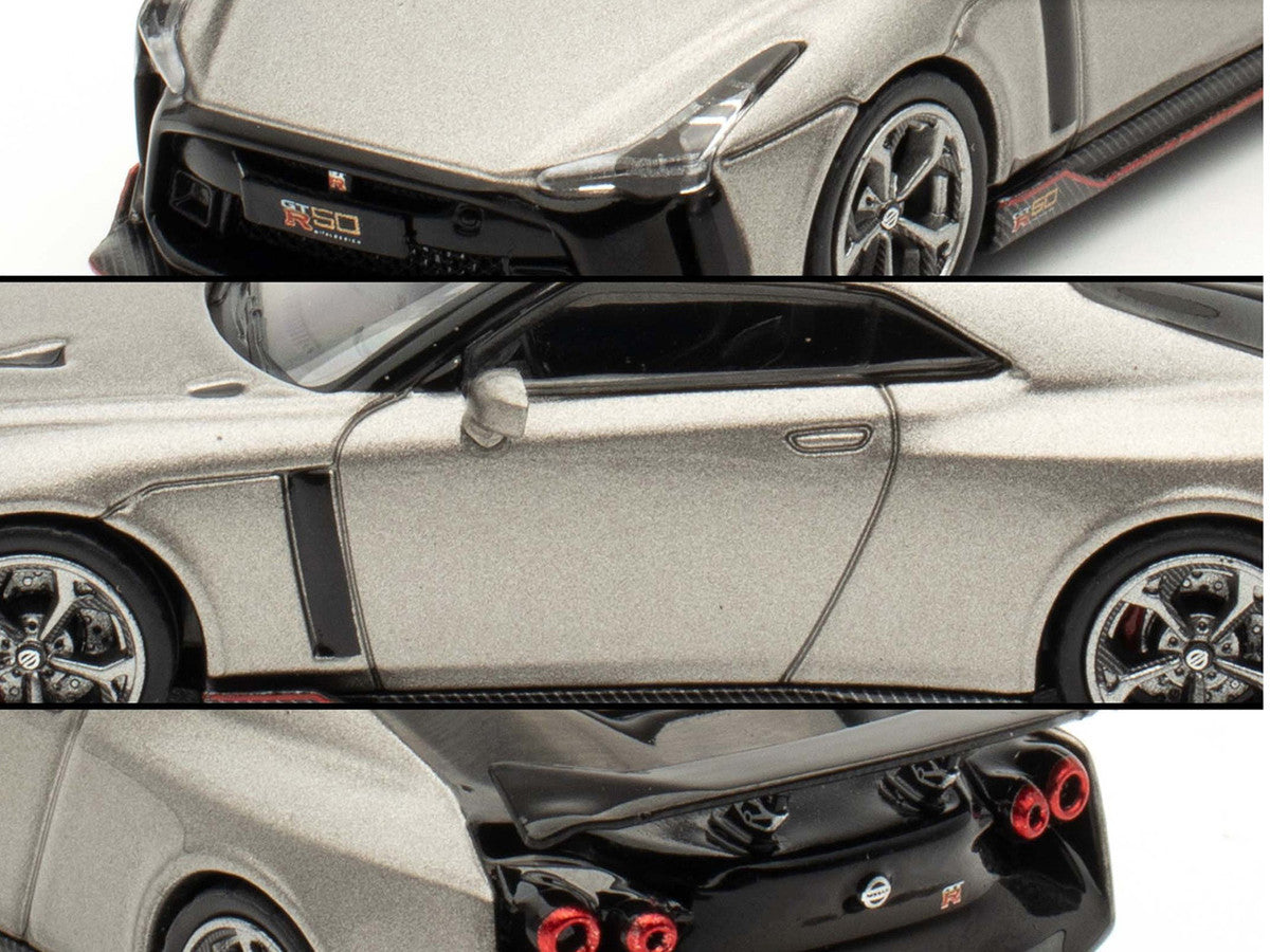 Nissan GT-R50 ItalDesign Gray Metallic 1/64 Diecast Model Car-3