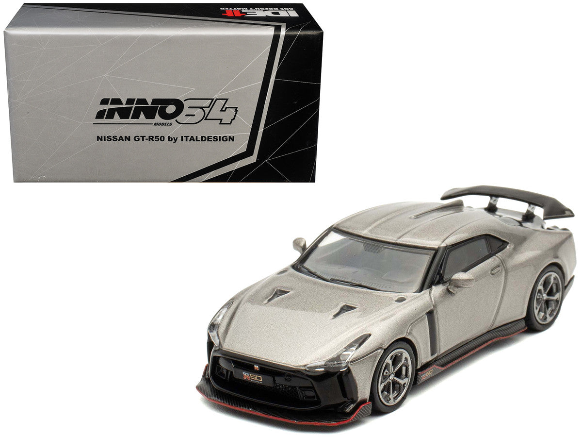 Nissan GT-R50 ItalDesign Gray Metallic 1/64 Diecast Model Car-4