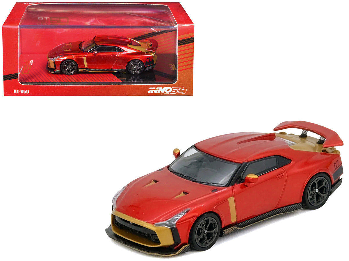 Nissan GT-R50 1/64 Red Metallic Diecast Model Car by Inno Models-3