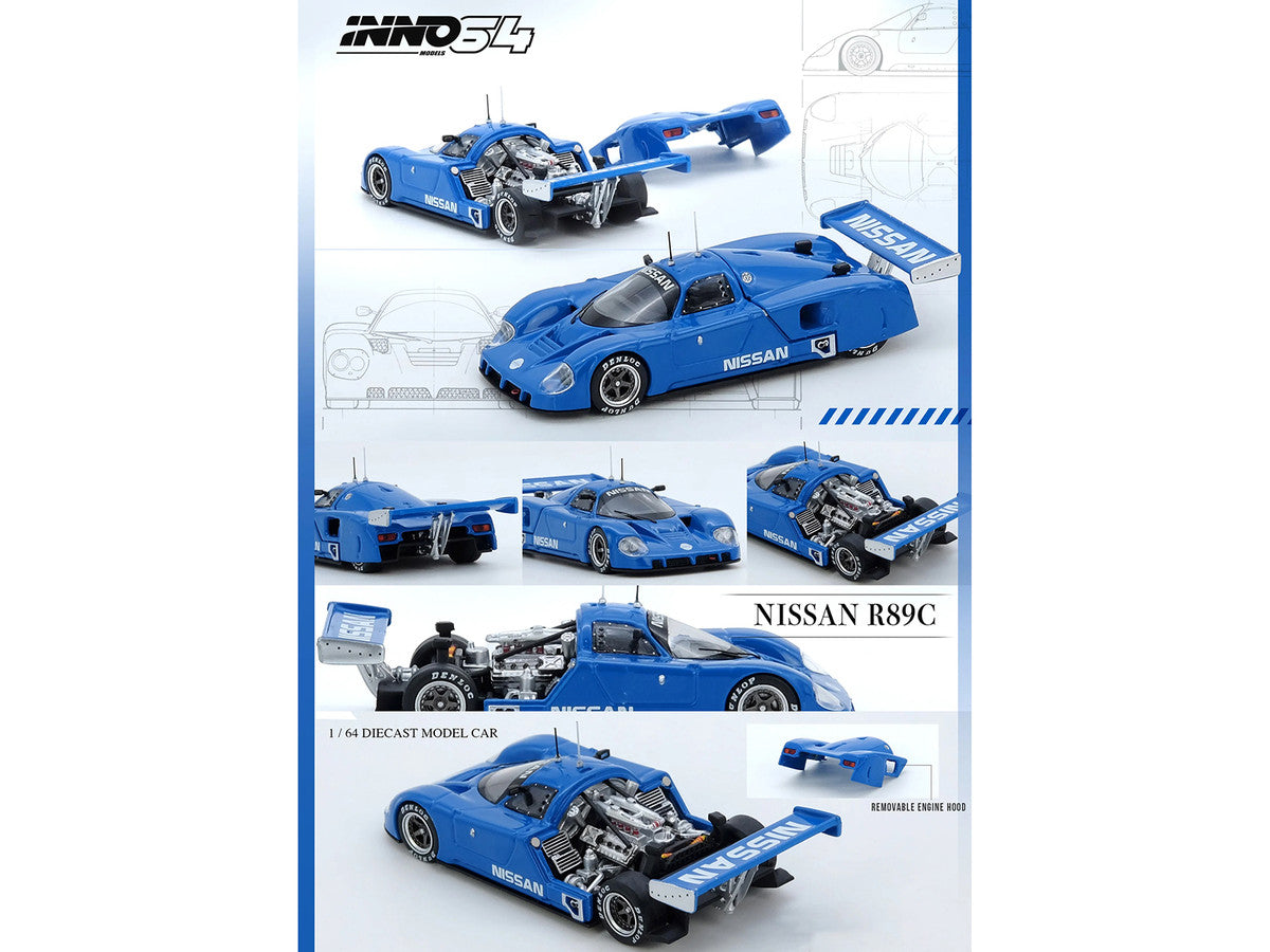 Nissan R89C 1/64 Diecast Model Blue World Sports Car 1989-3