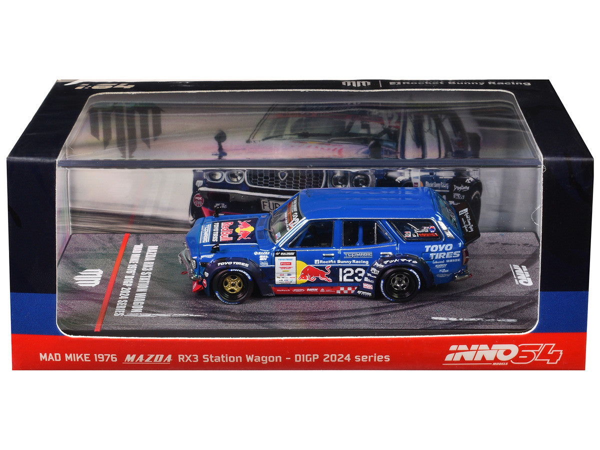 1976 Mazda RX3 Station Wagon RHD #12 Mad Mike Whiddett 1/64 Diecast Model-2