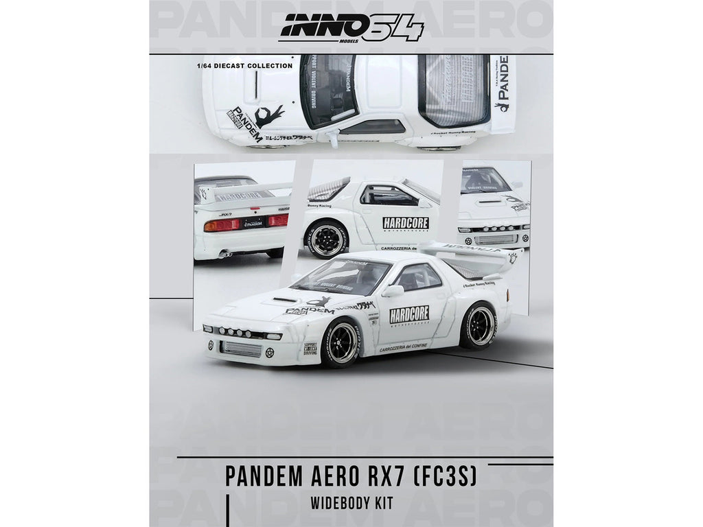 Mazda RX7 FC3S Pandem Aero White Widebody 1/64 Diecast Model-2