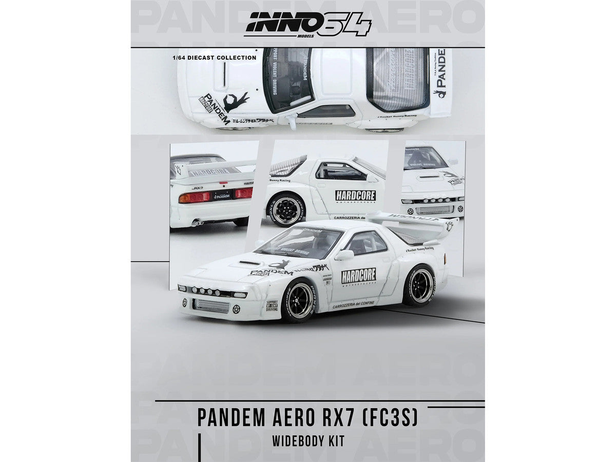 Mazda RX7 FC3S Pandem Aero White Widebody 1/64 Diecast Model-2