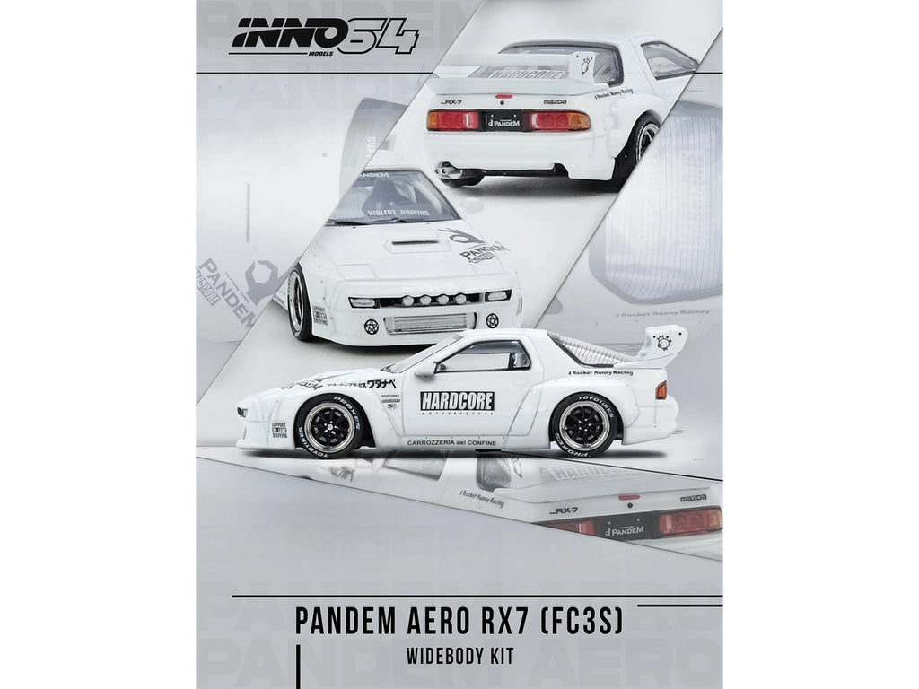 Mazda RX7 FC3S Pandem Aero White Widebody 1/64 Diecast Model-1