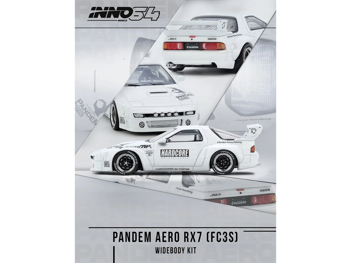 Mazda RX7 FC3S Pandem Aero White Widebody 1/64 Diecast Model-1