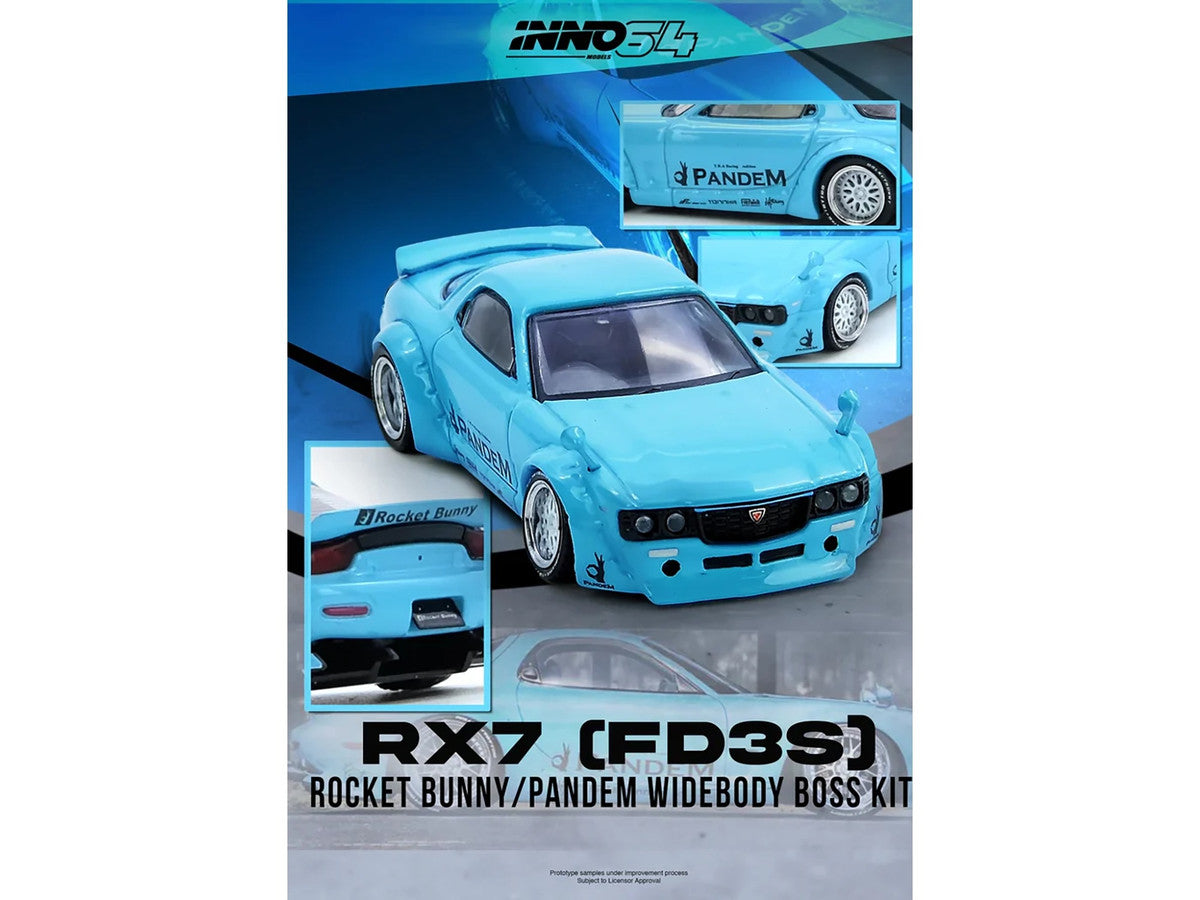 Mazda RX-7 FD3S RHD Pandem Rocket Bunny 1/64 Diecast Model Car-0
