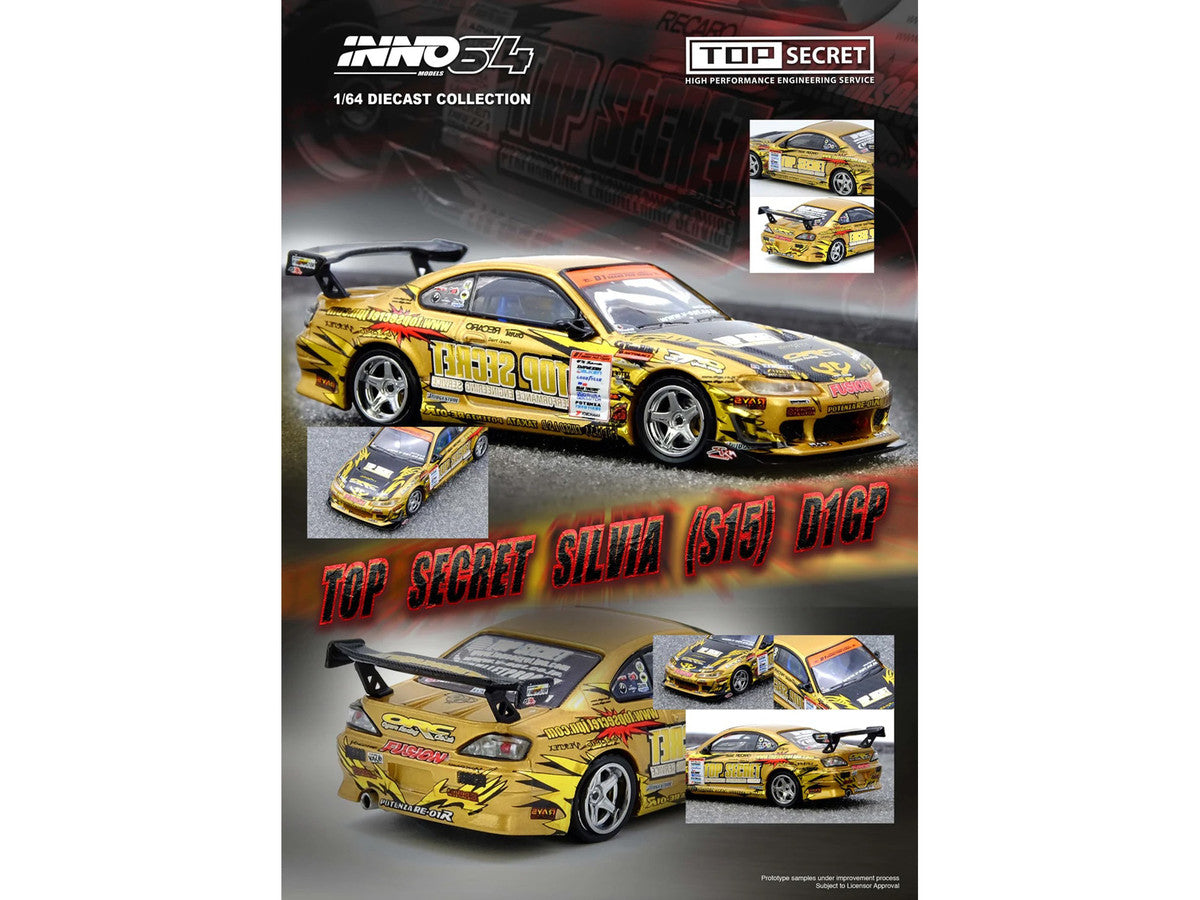 Nissan Top Secret Silvia S15 RHD 1/64 Diecast Model Car Inno-3