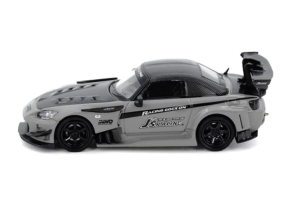 Honda S2000 RHD (Right Hand Drive) "J's Racing" Gray with Carbon Hood and Top "Hong Kong Toycar Salon 2025 Event Edition" 1/64 Diecast Model Car by Inno Models-0