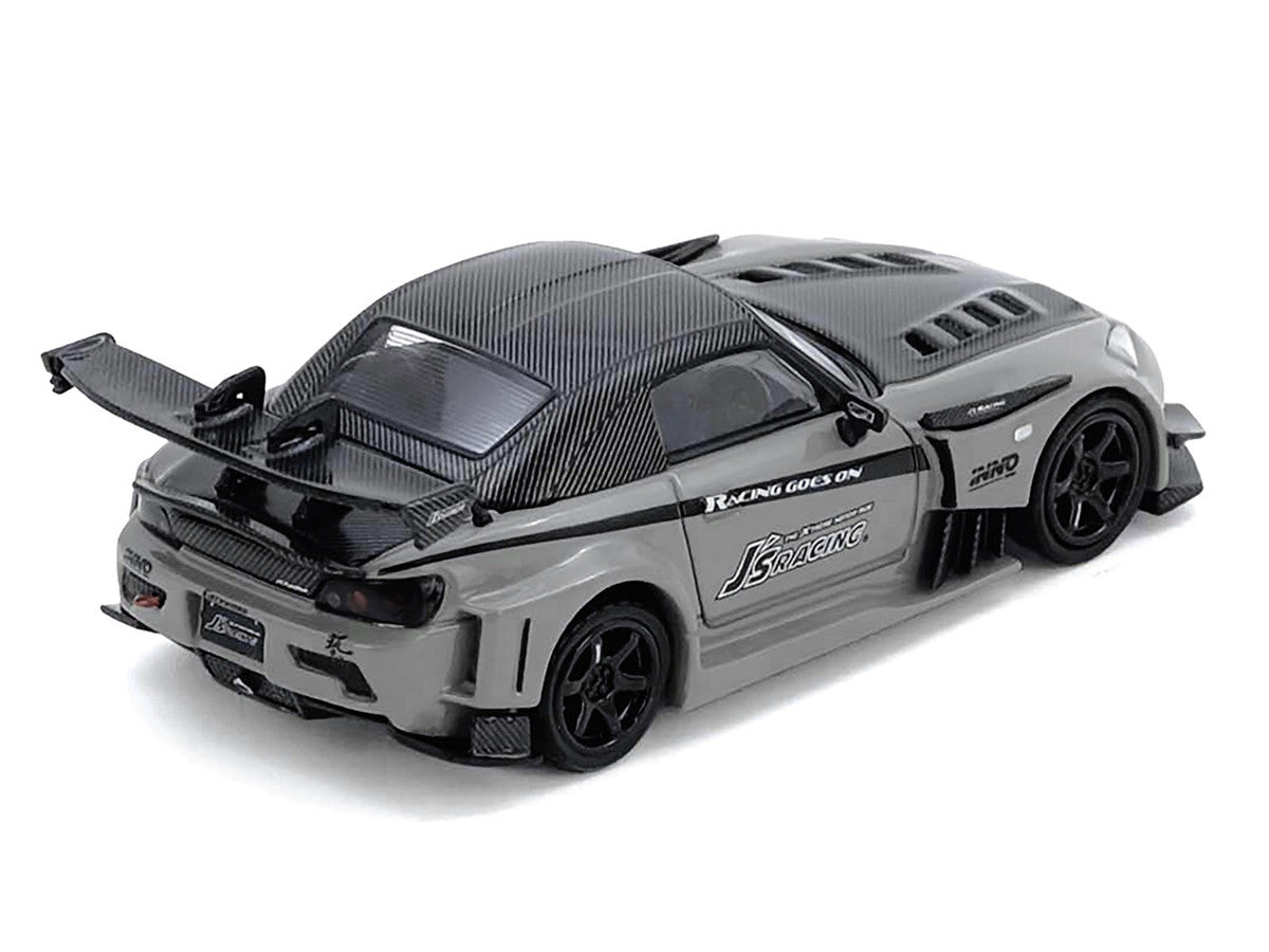 Honda S2000 RHD (Right Hand Drive) "J's Racing" Gray with Carbon Hood and Top "Hong Kong Toycar Salon 2025 Event Edition" 1/64 Diecast Model Car by Inno Models-1