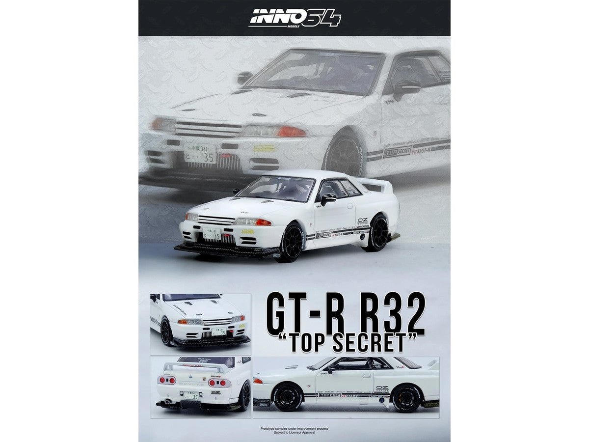 Nissan Skyline Top Secret VR32 GT-R RHD White 1/64 Diecast Model-1