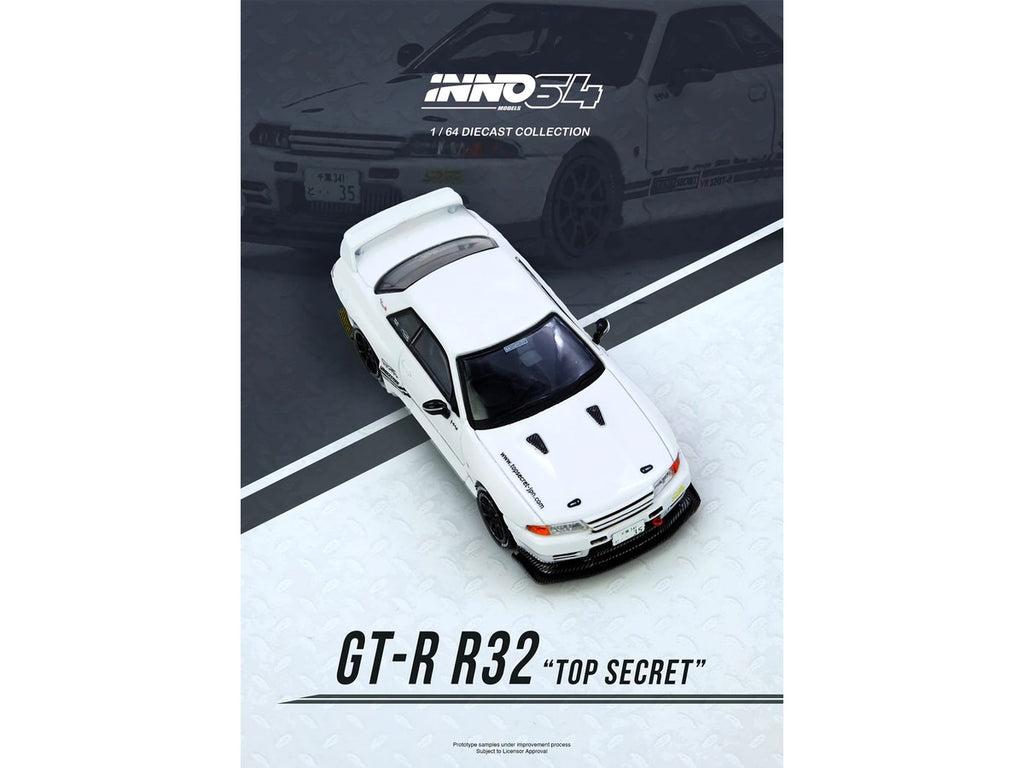 Nissan Skyline Top Secret VR32 GT-R RHD White 1/64 Diecast Model-0