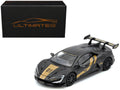 Yangwang U9 #01 Carbon Fiber Gold Stripes 1/64 Diecast Model Car-0