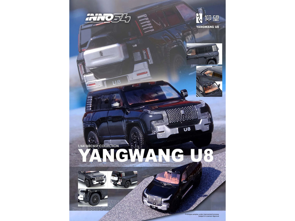 Yangwang U8 Black 1/64 Diecast Model Car by Inno Models Collectible-4