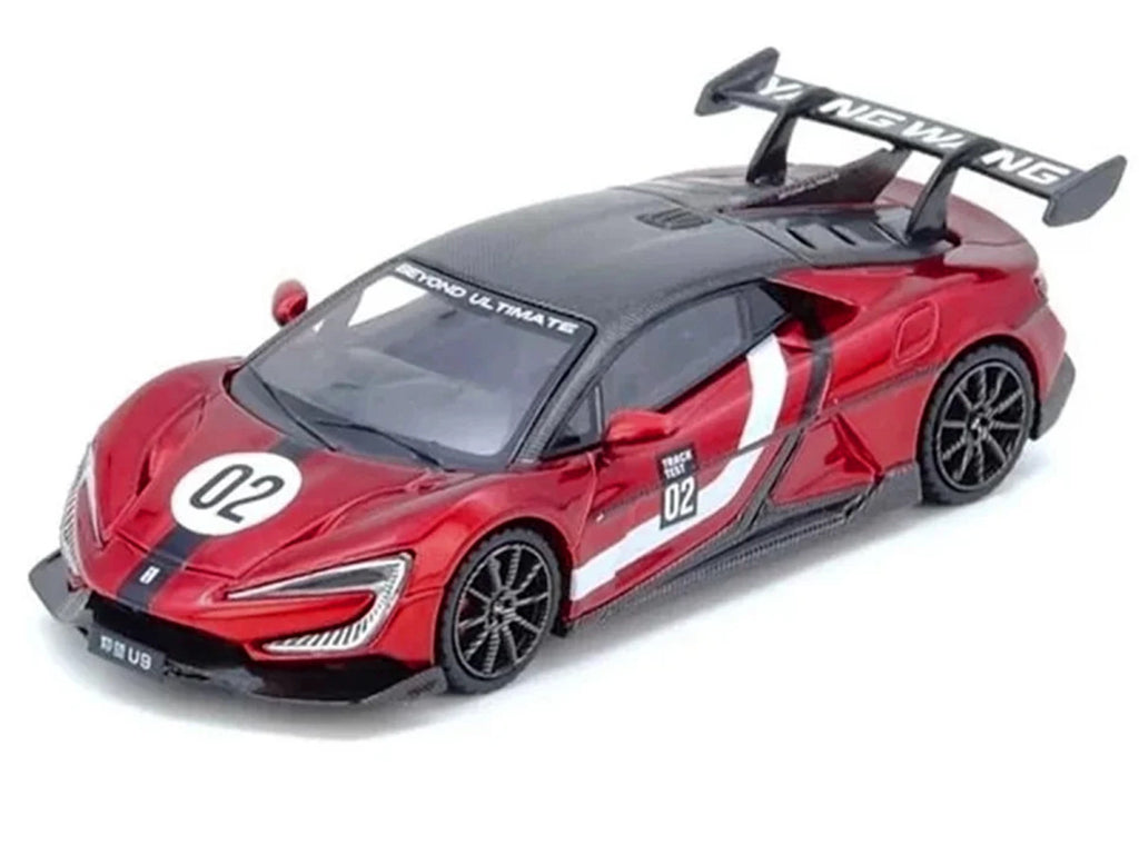 2025 Yangwang U9 Xtreme 1/64 Diecast Model Red EV Supercar-1