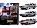 "Back to the Future" Time Machine 3 piece Set "Nano Hollywood Rides" Diecast Model Cars by Jada-0