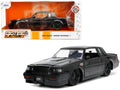 1987 Buick Grand National Black Metallic "Blackbird" "Bigtime Muscle" Series 1/24 Diecast Model Car by Jada-0