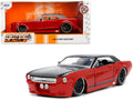 1965 Ford Mustang Custom Red and Black "Bigtime Muscle" Series 1/24 Diecast Model Car by Jada-0