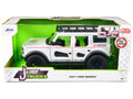 2021 Ford Bronco White with Red Stripes and Roof Rack "Yokohama Tires" "Just Trucks" Series 1/24 Diecast Model Car by Jada-0
