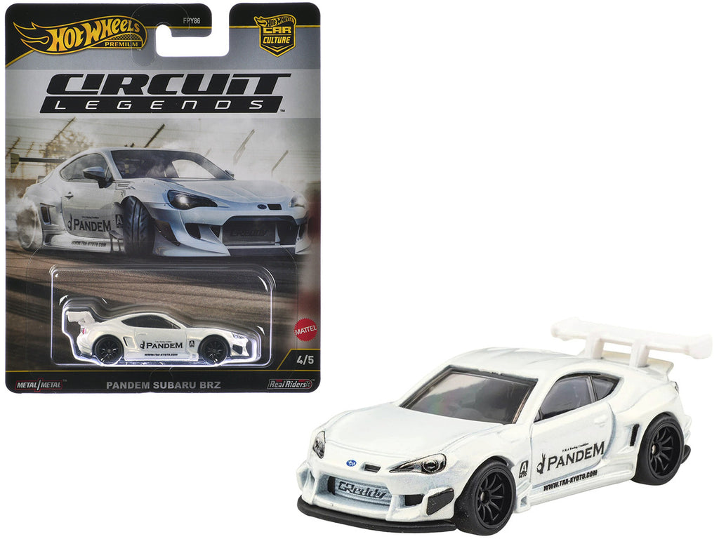 Subaru BRZ Pandem RHD (Right Hand Drive) White Metallic "Circuit Legends" Series Diecast Model Car by Hot Wheels-0