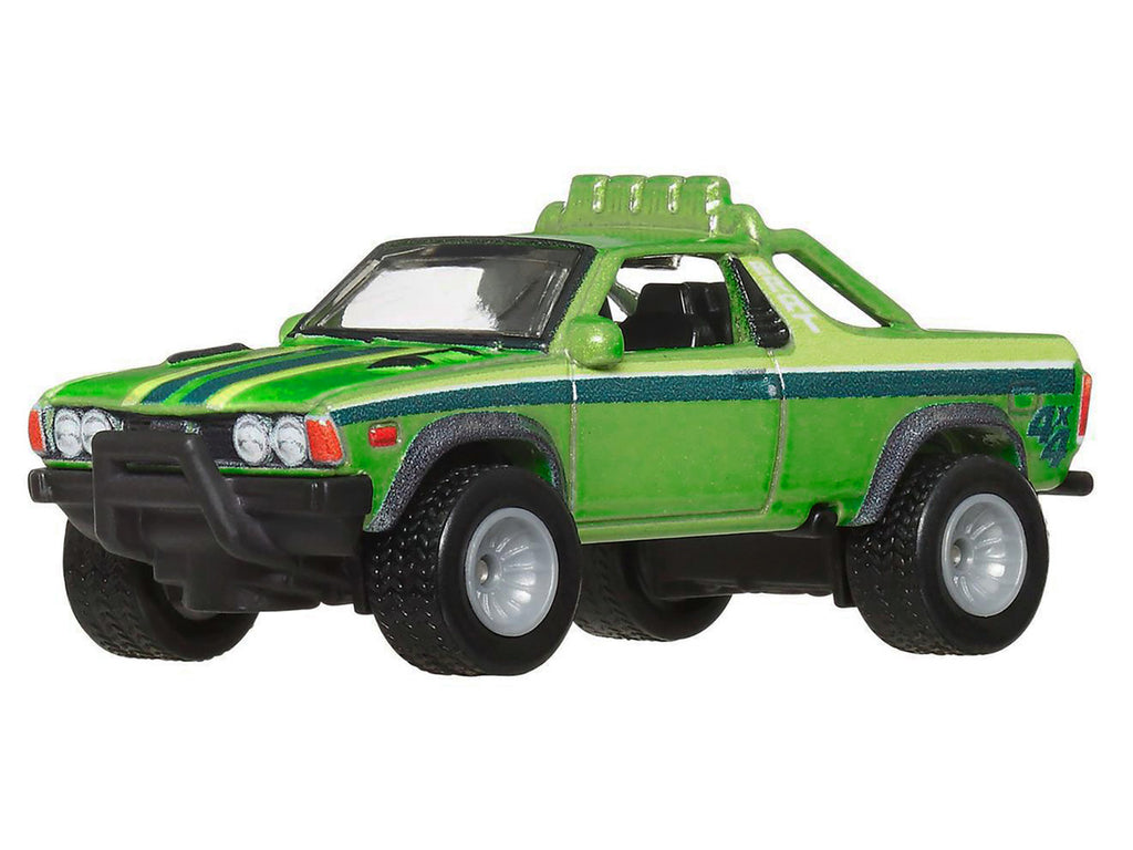 Subaru BRAT Utility Truck Green Metallic with Stripes "HW Off Road" Series Diecast Model Car by Hot Wheels-1