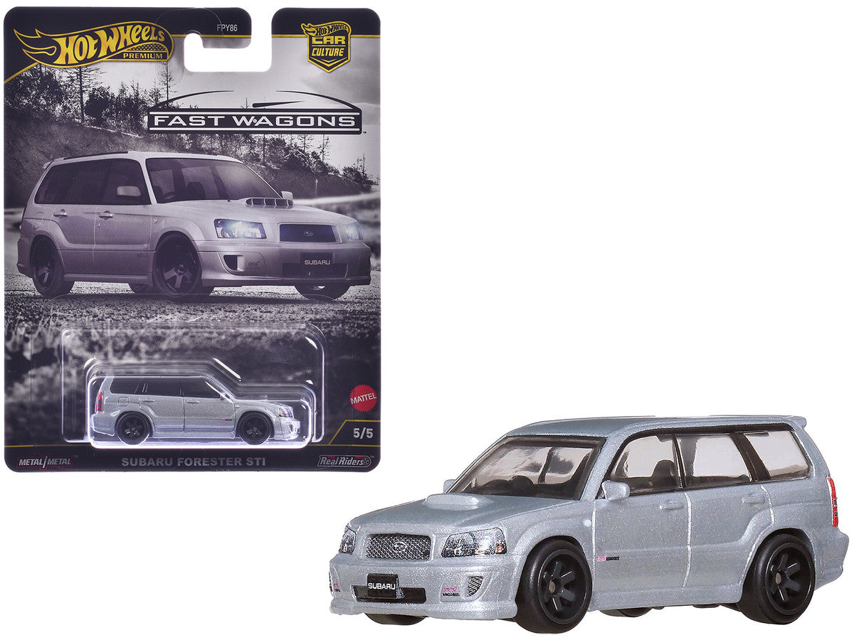 Subaru Forester STI Silver Metallic "Fast Wagons" Series Diecast Model Car by Hot Wheels-0