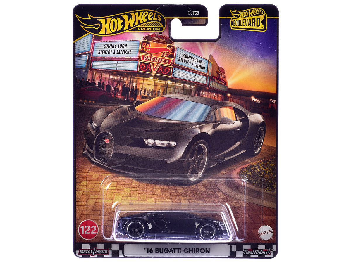 2016 Bugatti Chiron Black "Boulevard" Series Diecast Model Car by Hot Wheels-2
