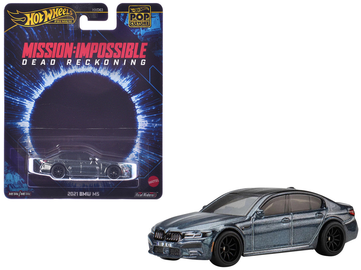 2021 BMW M5 Gray Metallic with Black Top "Mission: Impossible – Dead Reckoning" (2023) Movie "Pop Culture" Series Diecast Model Car by Hot Wheels-0