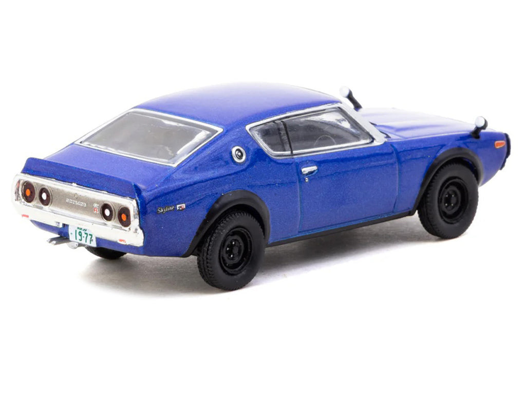 Nissan Skyline 2000GT-R KPGC110 RHD (Right Hand Drive) Blue Metallic "J Collection" Series 1/64 Diecast Model by Tarmac Works-2