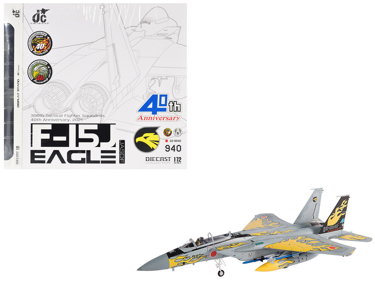 Mitsubishi F-15J Eagle 306th Squadron 40th Anniversary 1/72 Diecast Model-4