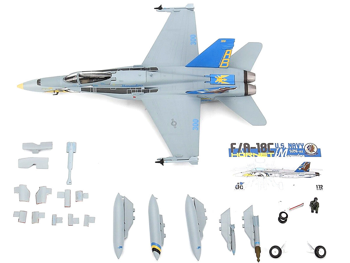 JC Wings 1/72 F/A-18C US Navy Hornet VFA-82 Marauders Diecast Model-3