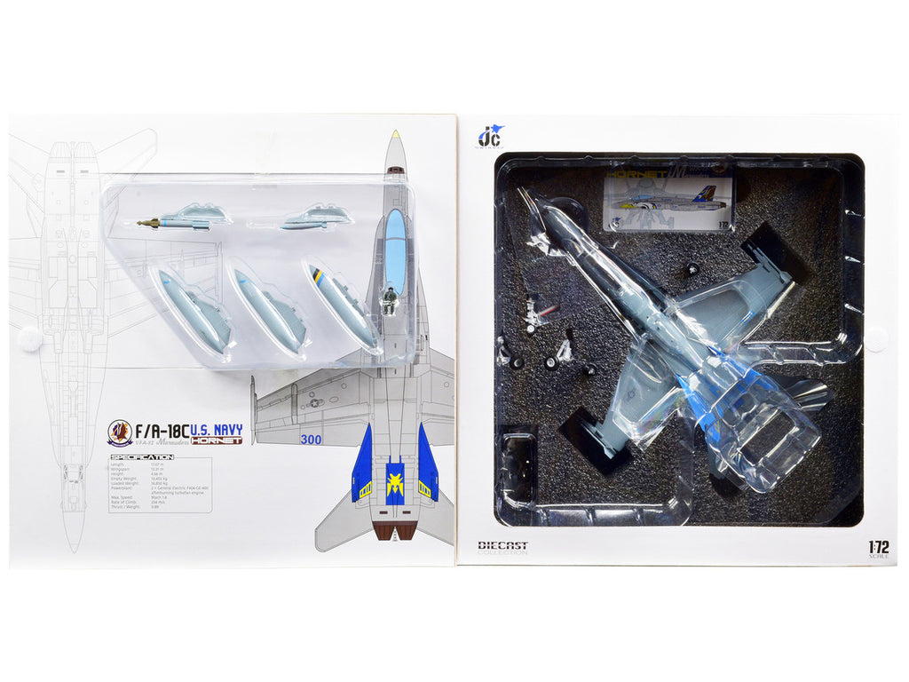 JC Wings 1/72 F/A-18C US Navy Hornet VFA-82 Marauders Diecast Model-4