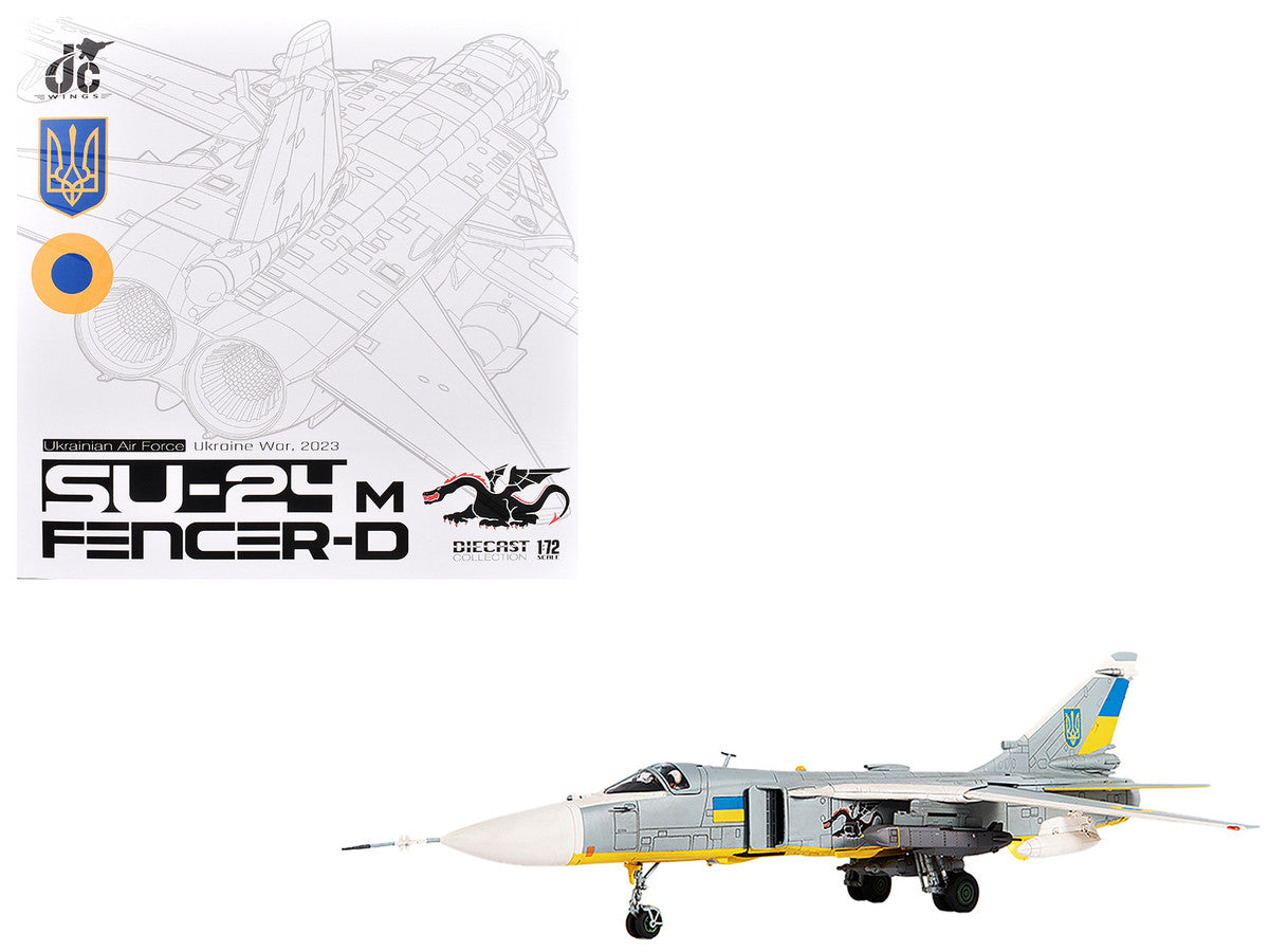 JC Wings 1/72 Sukhoi Su-24M Fencer-D Ukraine War 2023 Diecast Model-0