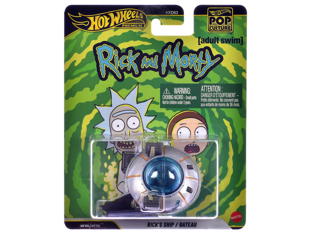 Rick's Ship Silver "Rick and Morty" (2013-Current) TV Series "Pop Culture" Series Diecast Model Car by Hot Wheels-2