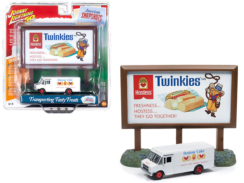GMC Step Van White with "Hostess" Country Billboard "Johnny Lightning 50th Anniversary" 1/64 Diecast Model by Johnny Lightning-0