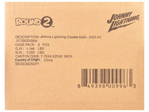 "Classic Gold Collection" 2025 Release 1 Set A of 6 Cars 1/64 Diecast Model Cars by Johnny Lightning-1