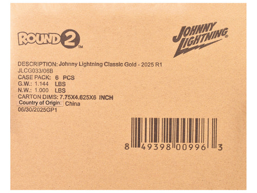 "Classic Gold Collection" 2025 Release 1 Set B of 6 Cars 1/64 Diecast Model Cars by Johnny Lightning-1