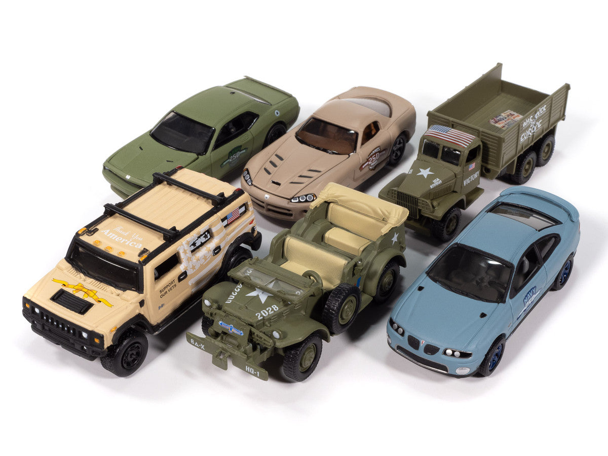 "Military" Set B of 6 pieces 2025 Release 1 Limited Edition Diecast Models by Johnny Lightning-1