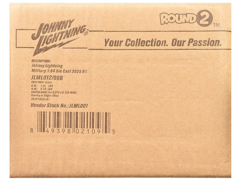 "Military" Set B of 6 pieces 2025 Release 1 Limited Edition Diecast Models by Johnny Lightning-2