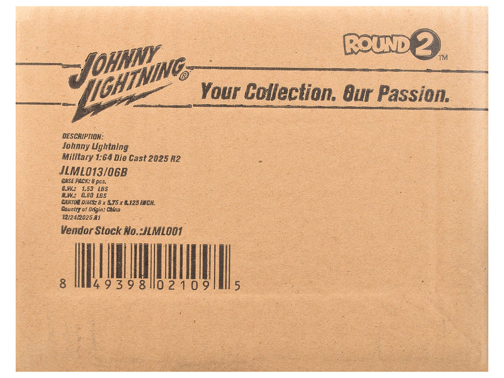 "Military" Set B of 6 pieces 2025 Release 2 Limited Edition 1/64 Diecast Model Cars by Johnny Lightning-2