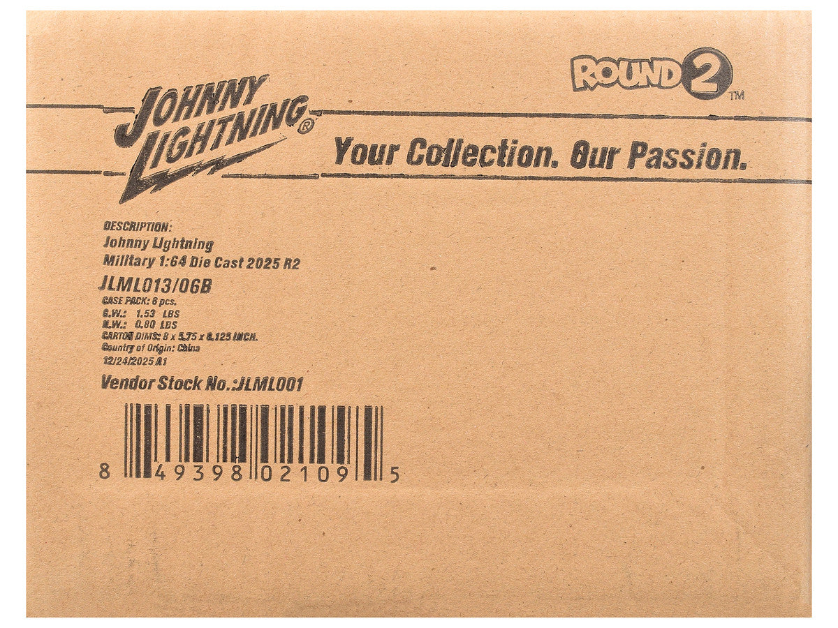 "Military" Set B of 6 pieces 2025 Release 2 Limited Edition 1/64 Diecast Model Cars by Johnny Lightning-2
