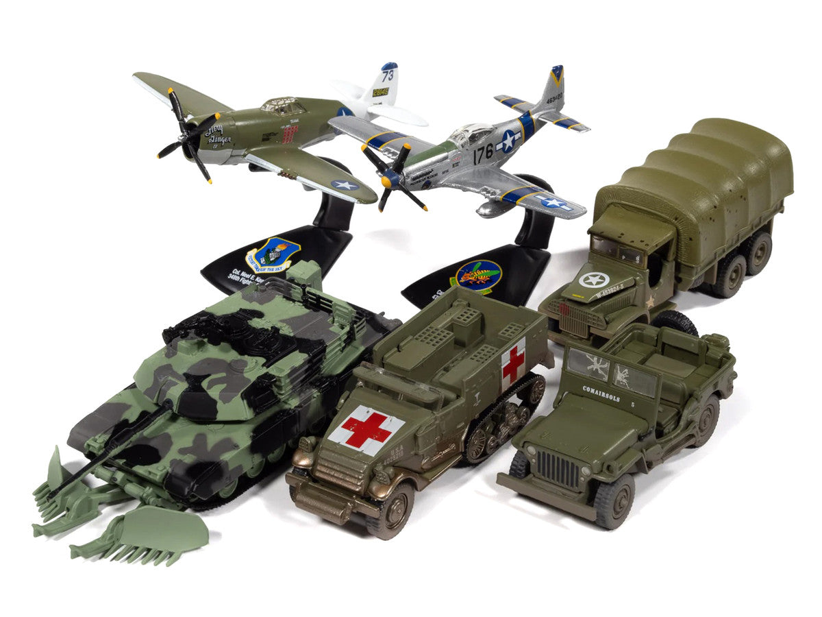 "Military" Set A of 6 pieces 2026 Release 1 Limited Edition 1/64 Diecast Model Cars by Johnny Lightning-1