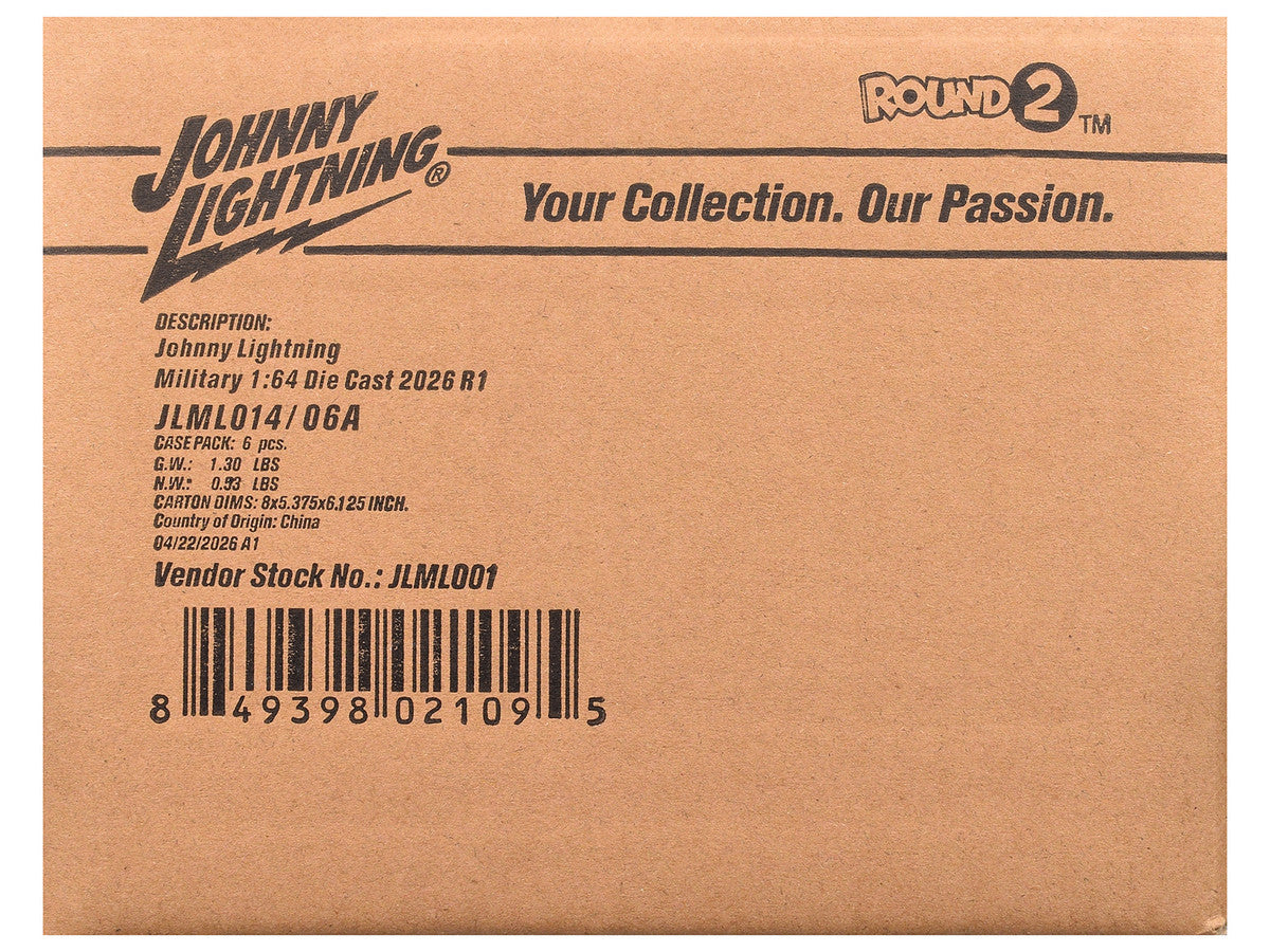 "Military" Set A of 6 pieces 2026 Release 1 Limited Edition 1/64 Diecast Model Cars by Johnny Lightning-2