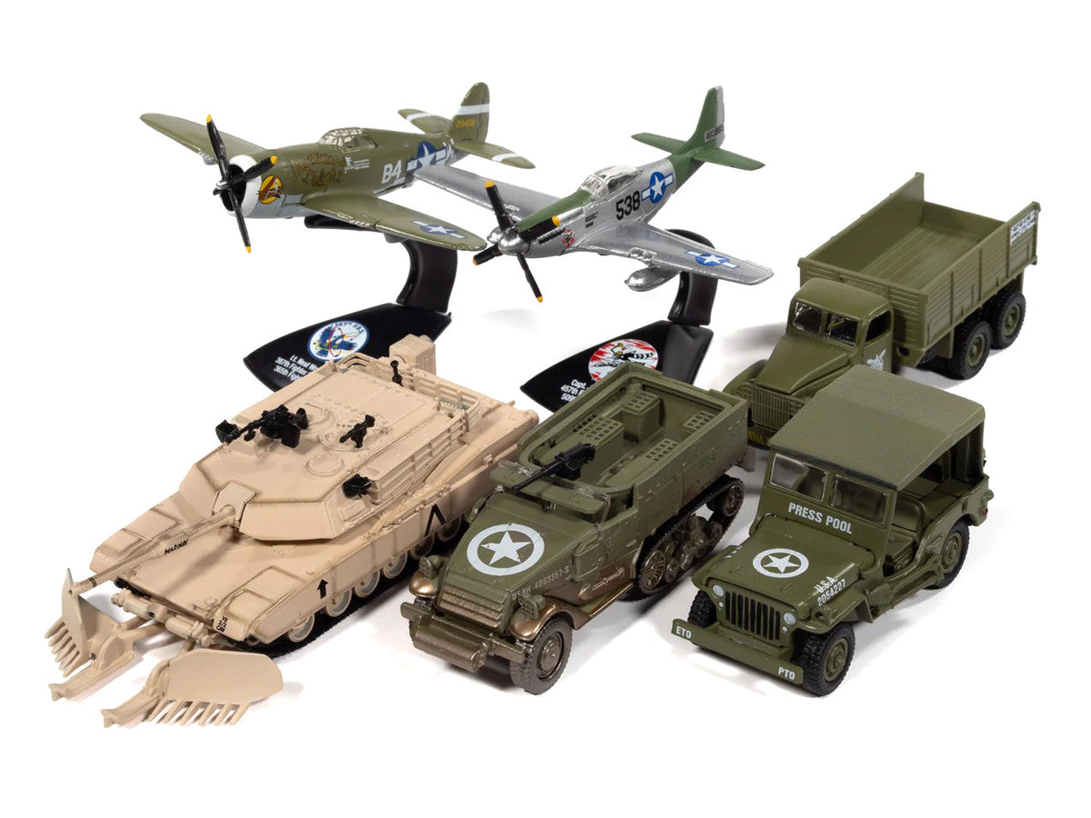 "Military" Set B of 6 pieces 2026 Release 1 Limited Edition 1/64 Diecast Model Cars by Johnny Lightning-1