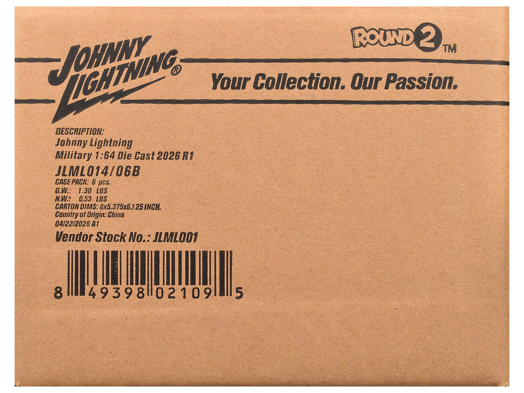 "Military" Set B of 6 pieces 2026 Release 1 Limited Edition 1/64 Diecast Model Cars by Johnny Lightning-2