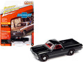 1967 Chevrolet El Camino Tuxedo Black with Red Interior "Classic Gold Collection" Series Limited Edition to 11652 pieces Worldwide 1/64 Diecast Model Car by Johnny Lightning-0