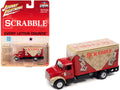 1999 International Cargo Truck Red with Graphics "Scrabble" "Pop Culture" 2022 Release 2 1/64 Diecast Model Car by Johnny Lightning-0