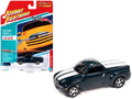 2005 Chevrolet SSR Pickup Truck Bermuda Blue Metallic with White Stripes "Classic Gold Collection" Series Limited Edition to 8476 pieces Worldwide 1/64 Diecast Model Car by Johnny Lightning-0