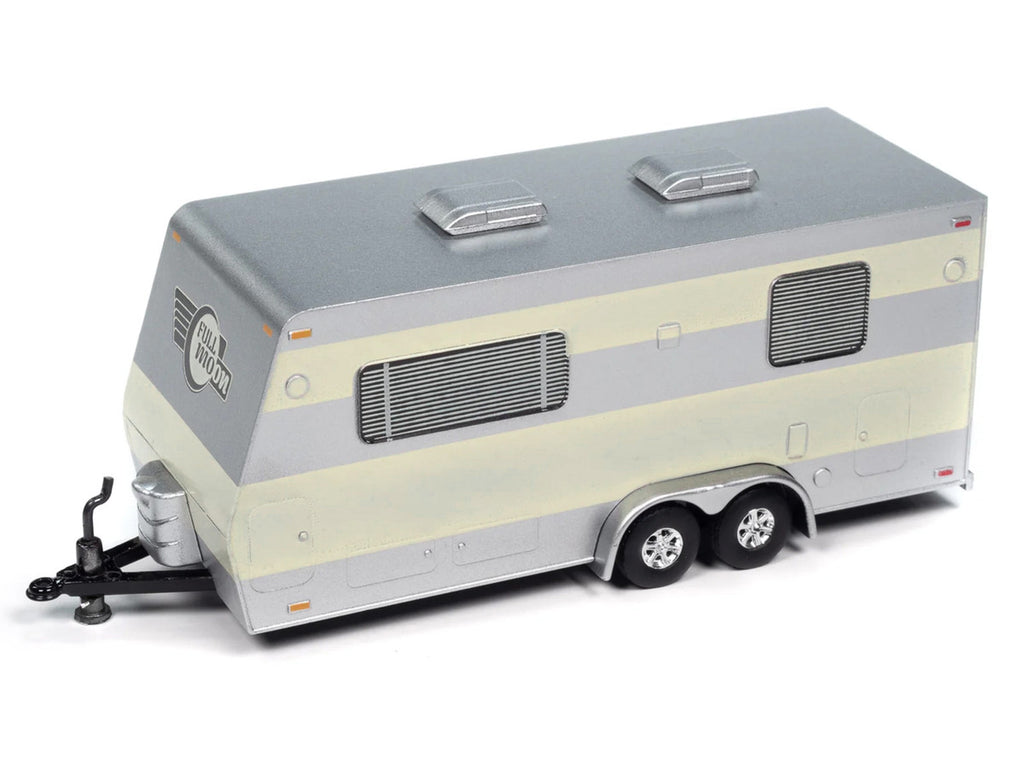 1953 Buick Super Cream with Travel Trailer Limited Edition "Tow & Go" Series 1/64 Diecast Model Car by Johnny Lightning-1