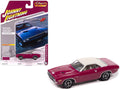 1971 Dodge Challenger R/T Panther Pink with White Top and Interior "Classic Gold Collection" 1/64 Diecast Model Car by Johnny Lightning-0